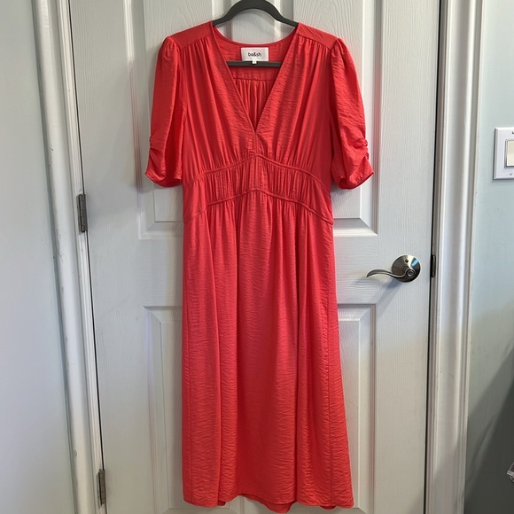 Pink‎ BA&SH Linda Midi Dress Size Medium - Picture 6 of 10